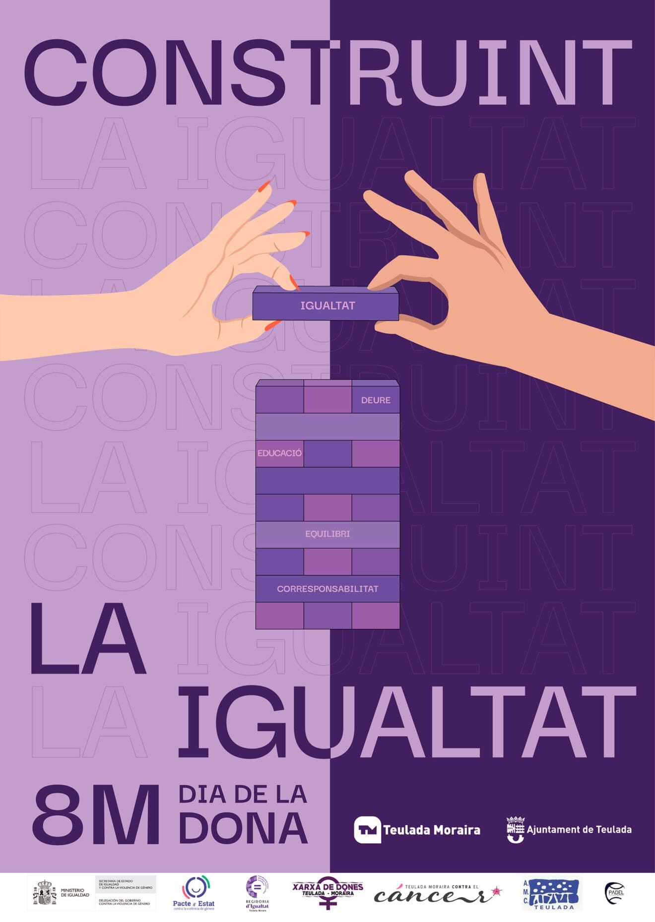Cartel del 8M en Teulada Moraira 2023