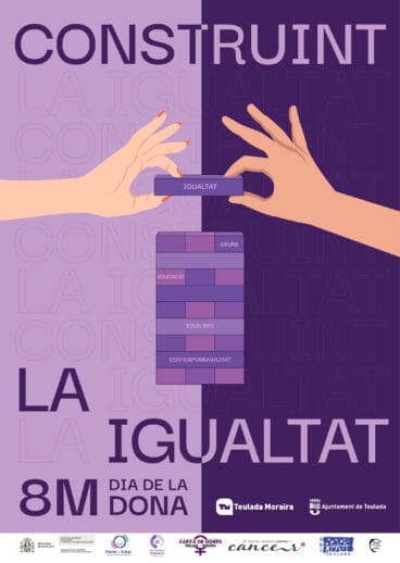 Cartel del 8M en Teulada Moraira 2023