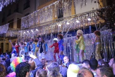 Repräsentationsbühne des Musicals Mamma Mia im Jahr 2022 in Pego