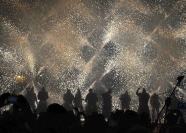 espectaculo pirotecnico de la pinyata pegolina