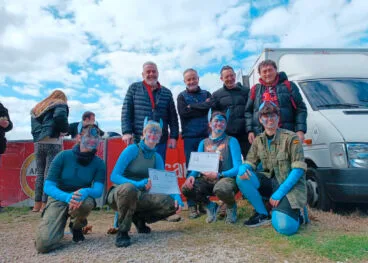 Ganadoras e integrantes de la embarcación Pandora