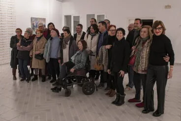 inauguracion de la exposicion con sus artistas