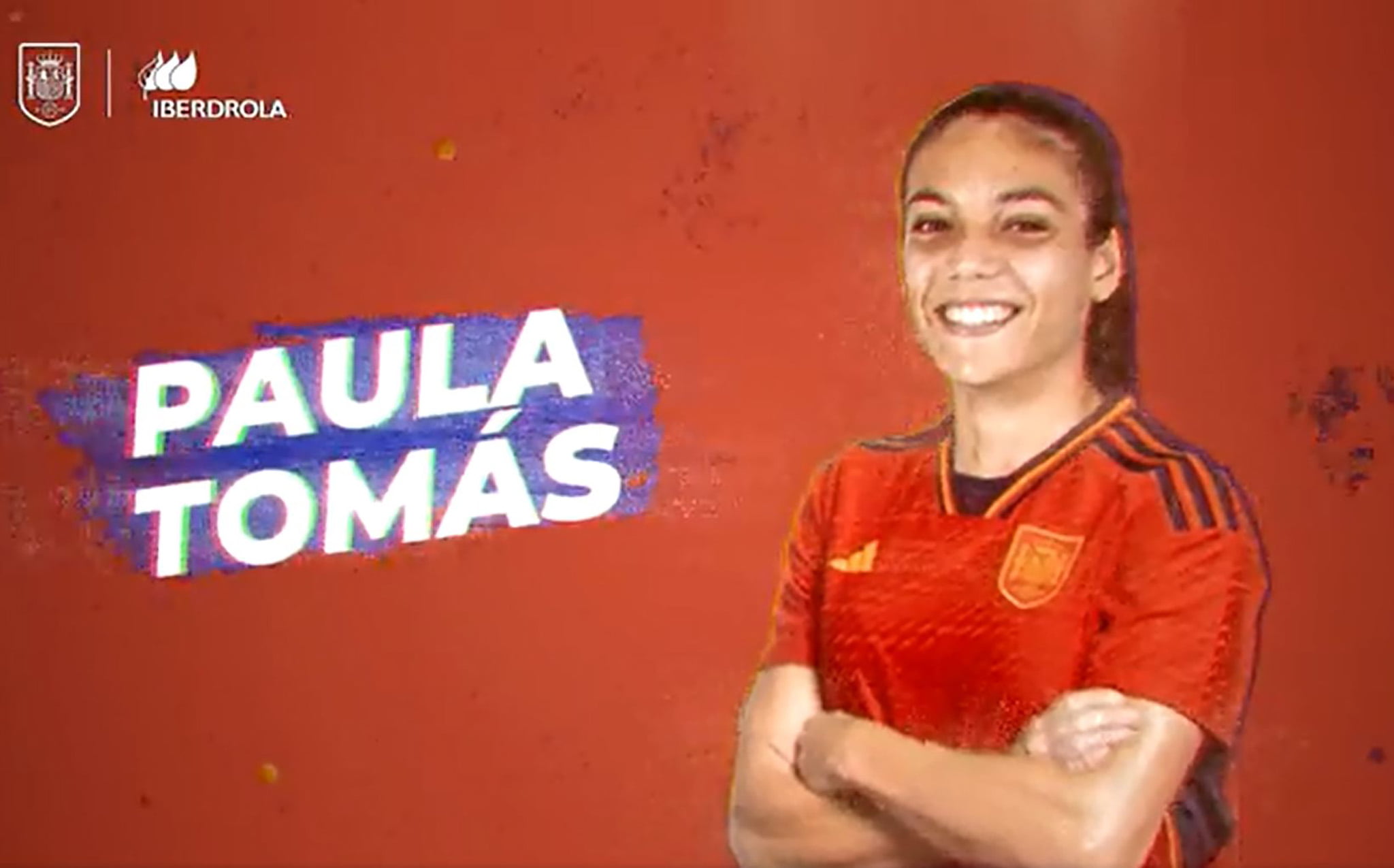 Paula Tomàs en el vídeo de presentación de la Selección Española