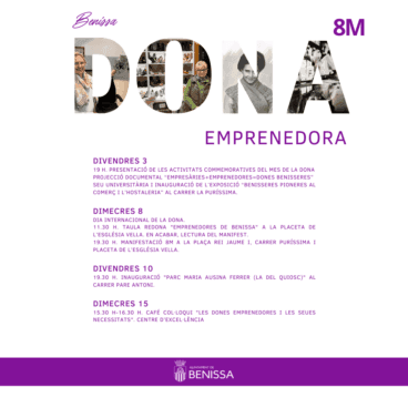 Programación Mes de la Dona Benissa