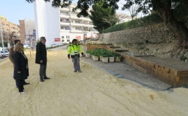 Visita a las obras de acondicionamiento en el parque de la Ermita de Calp