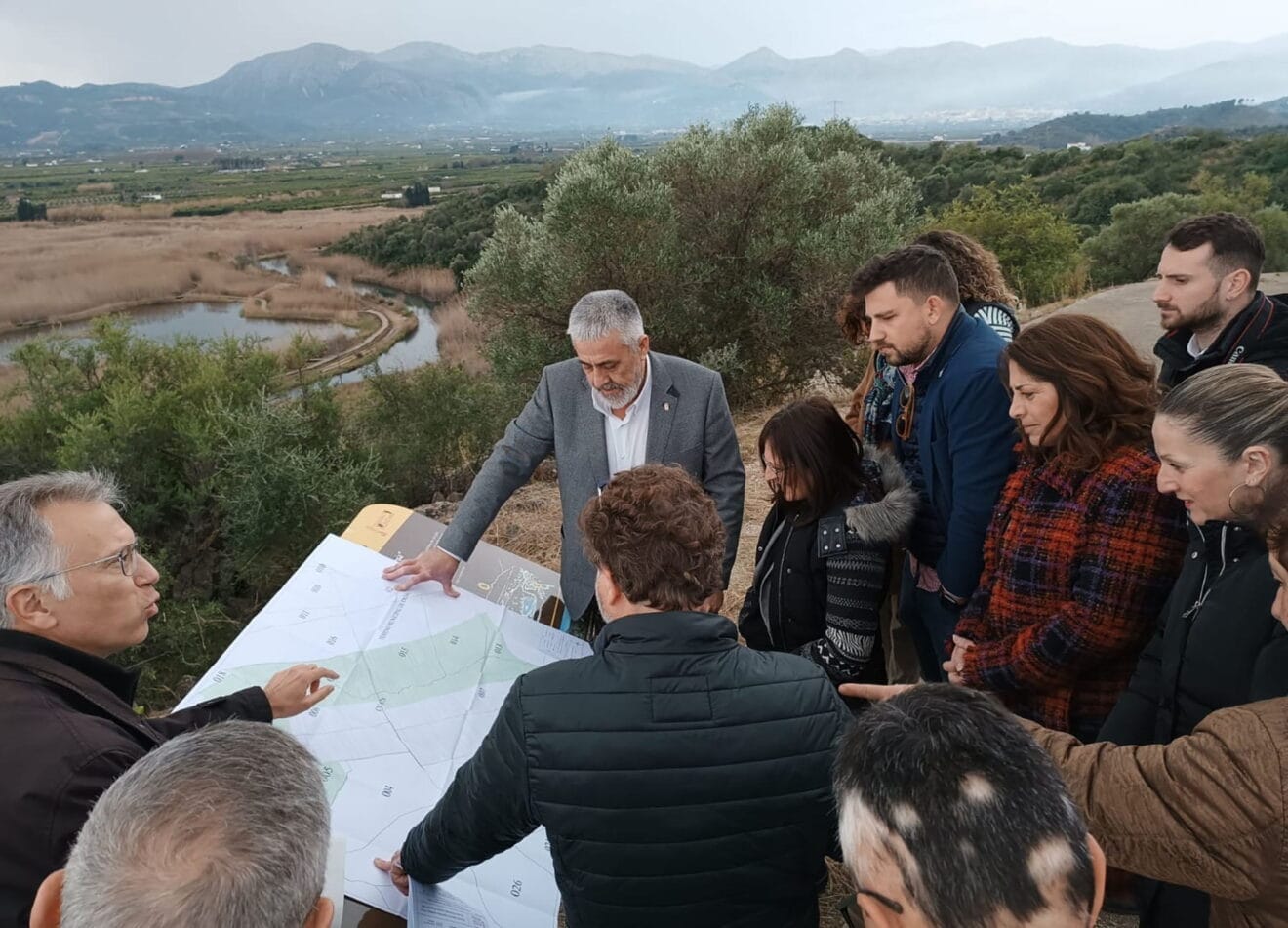 Visita al parque natural de la Marjal Pego-Oliva tras la presentación del proyecto de concentración de parcelas