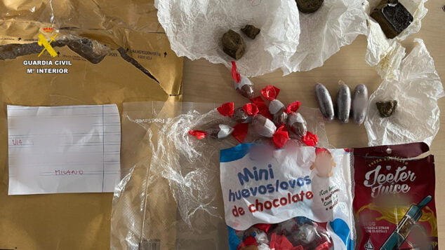 Imagen: Paquete de chocolatinas con droga