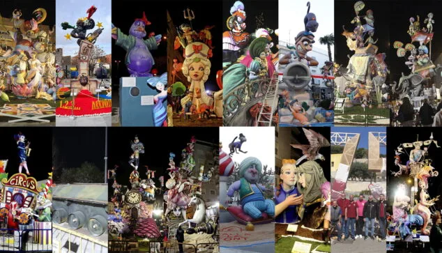 los monumentos de las fallas de denia pego y pamis en 2023