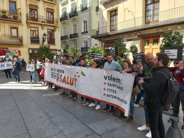 Manifestación de sanitarios en València 22