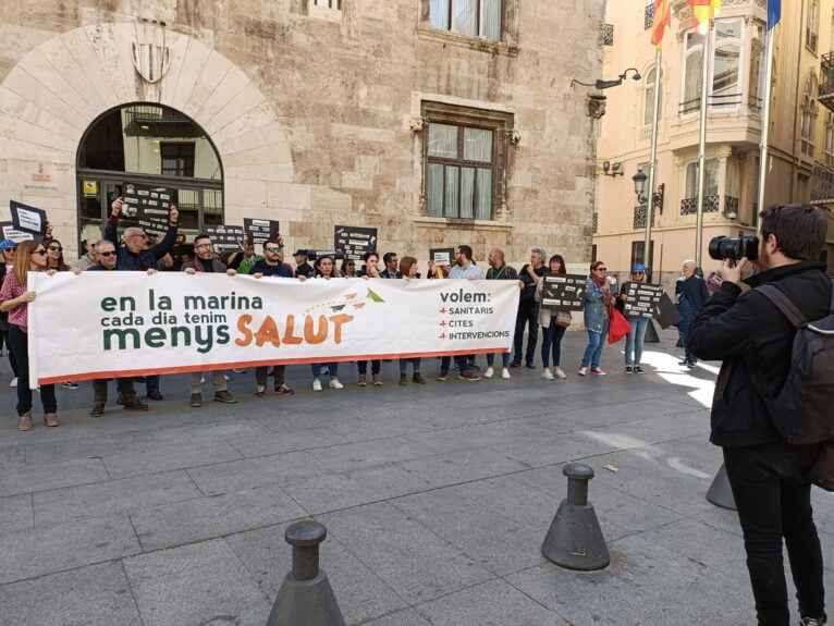 Manifestación de sanitarios en València 26