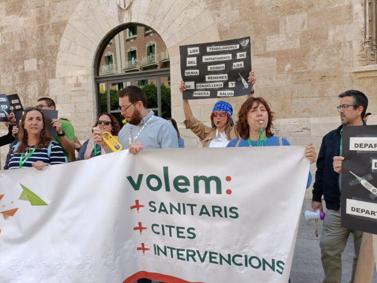 Demonstration von Toiletten in Valencia 31