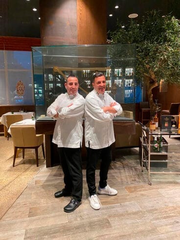 Marco Blanquer y Rafa Soler en el Hotel Stella Di Mare