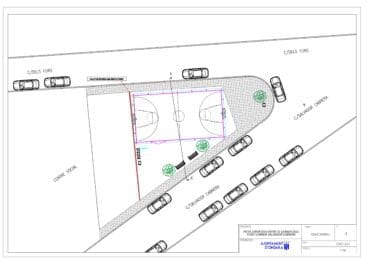 Plano de la futura pista deportiva de ondara