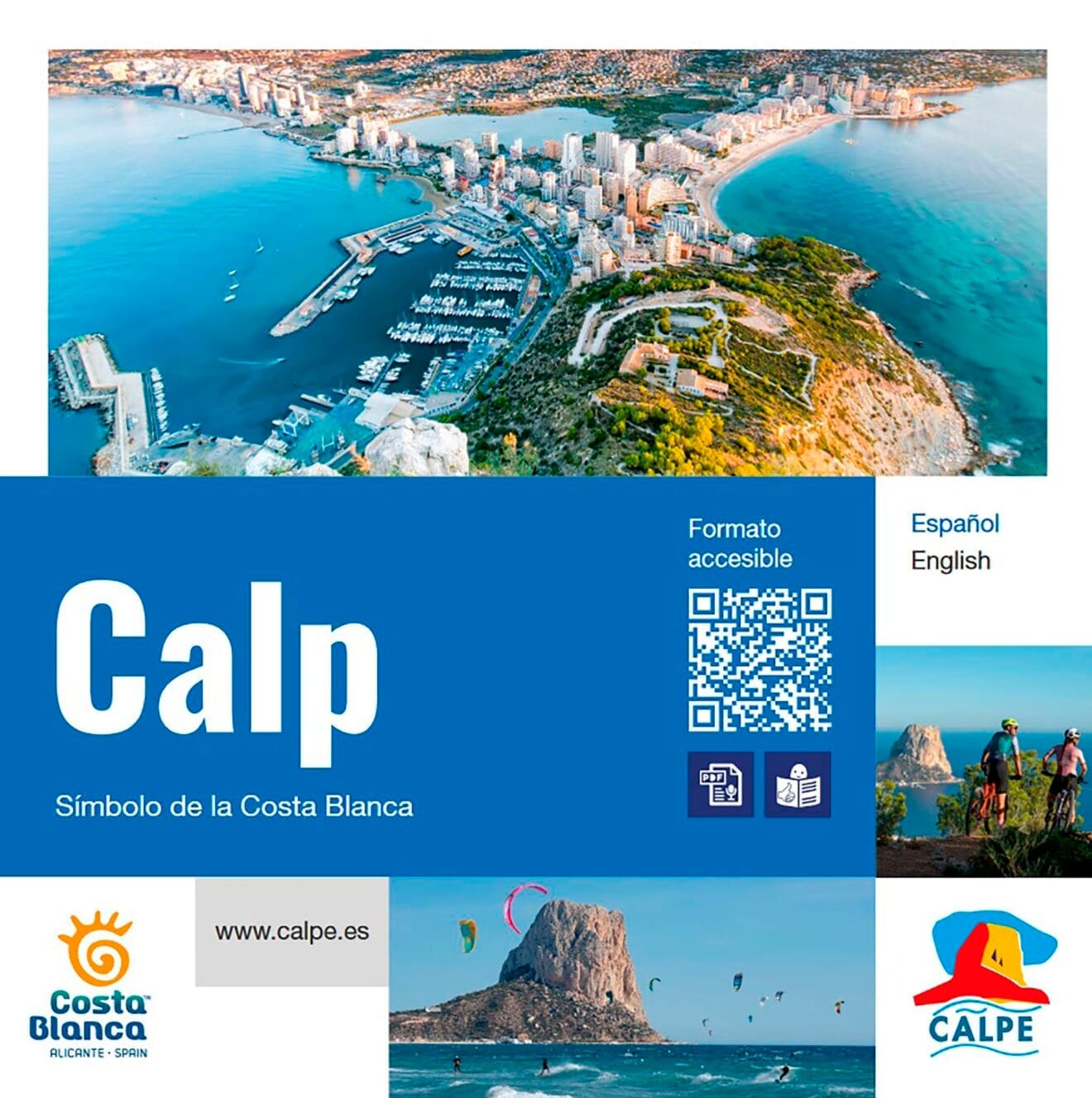 Portada del folleto accesible de Calp