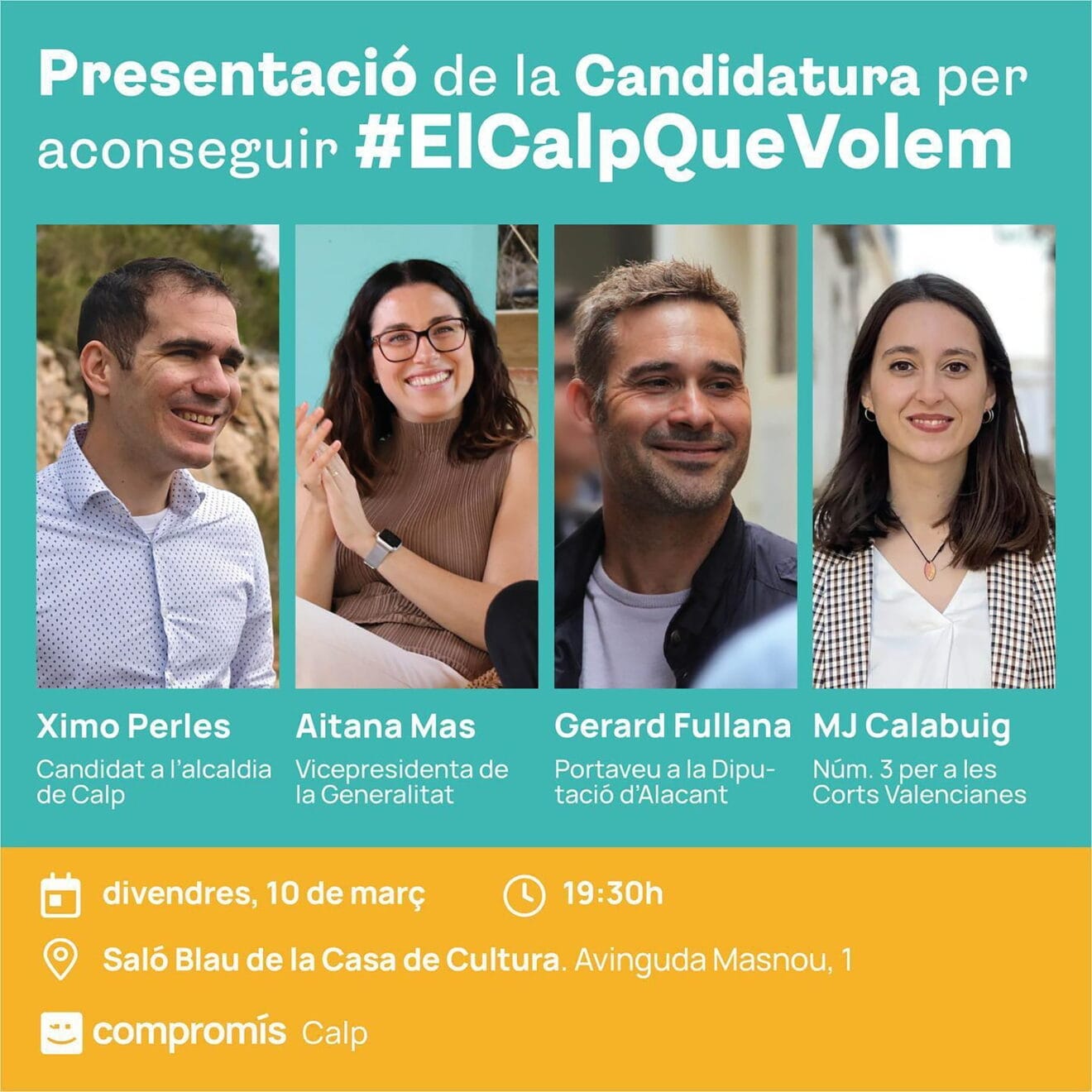 Presentación candidatura Compromís per Calp