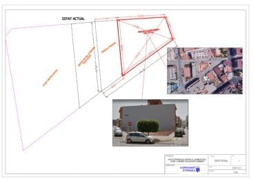 Ubicación de la parcela que acogerá la pista deportiva