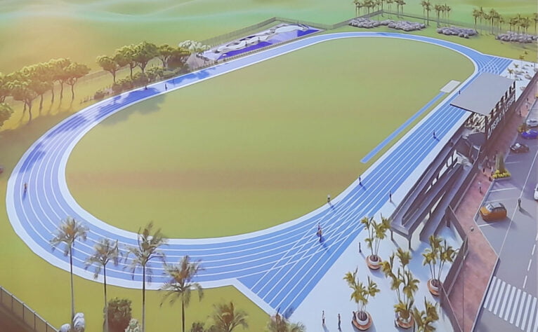 Vista general del proyecto de la pista de atletismo de Benissa