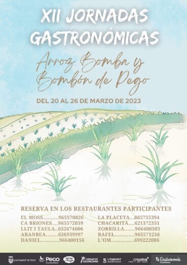 XII Jornadas Gastronómicas del Arroz Bomba y Bombón de Pego