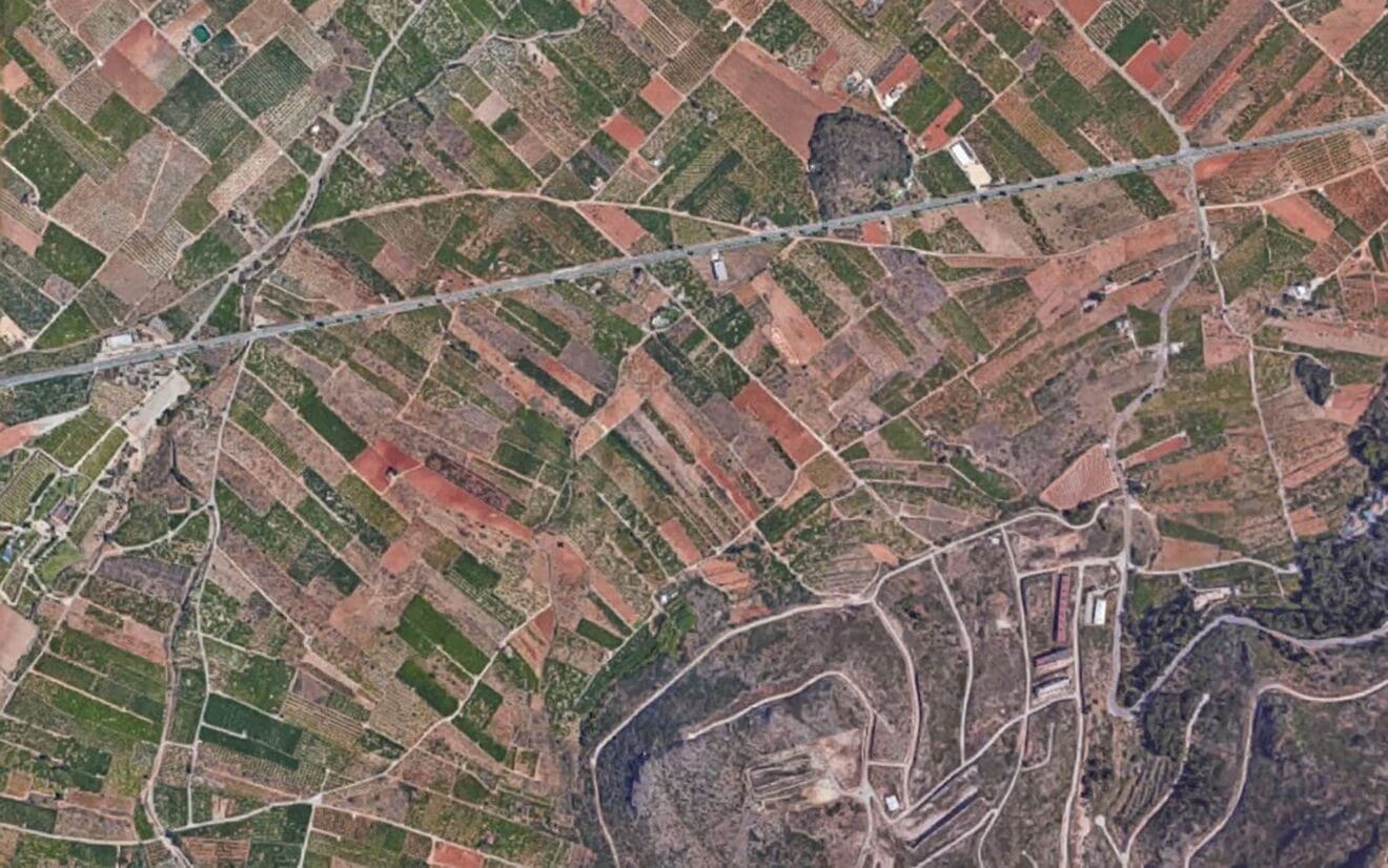 Zona de la carretera CV-700 El Verger-Pego
