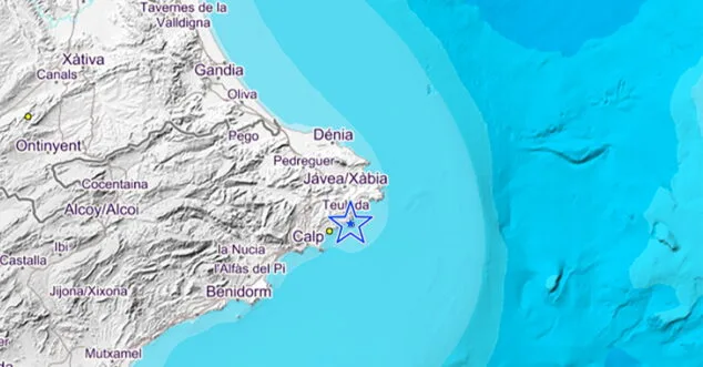 Alertan de un terremoto con epicentro en un municipio de la Marina Alta 1 Imagen: Alerta de terremoto en Benissa