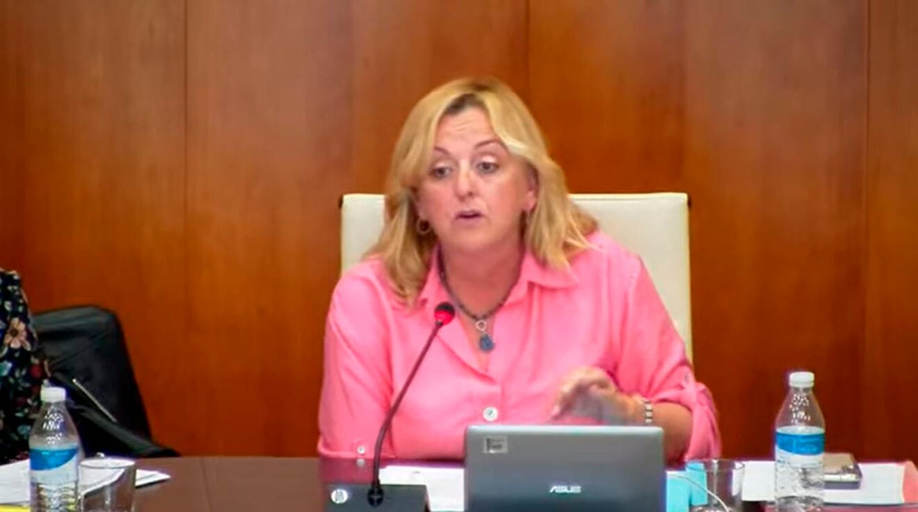 Ana Sala en el pleno del Ayuntameinto de Calp de abril de 2023