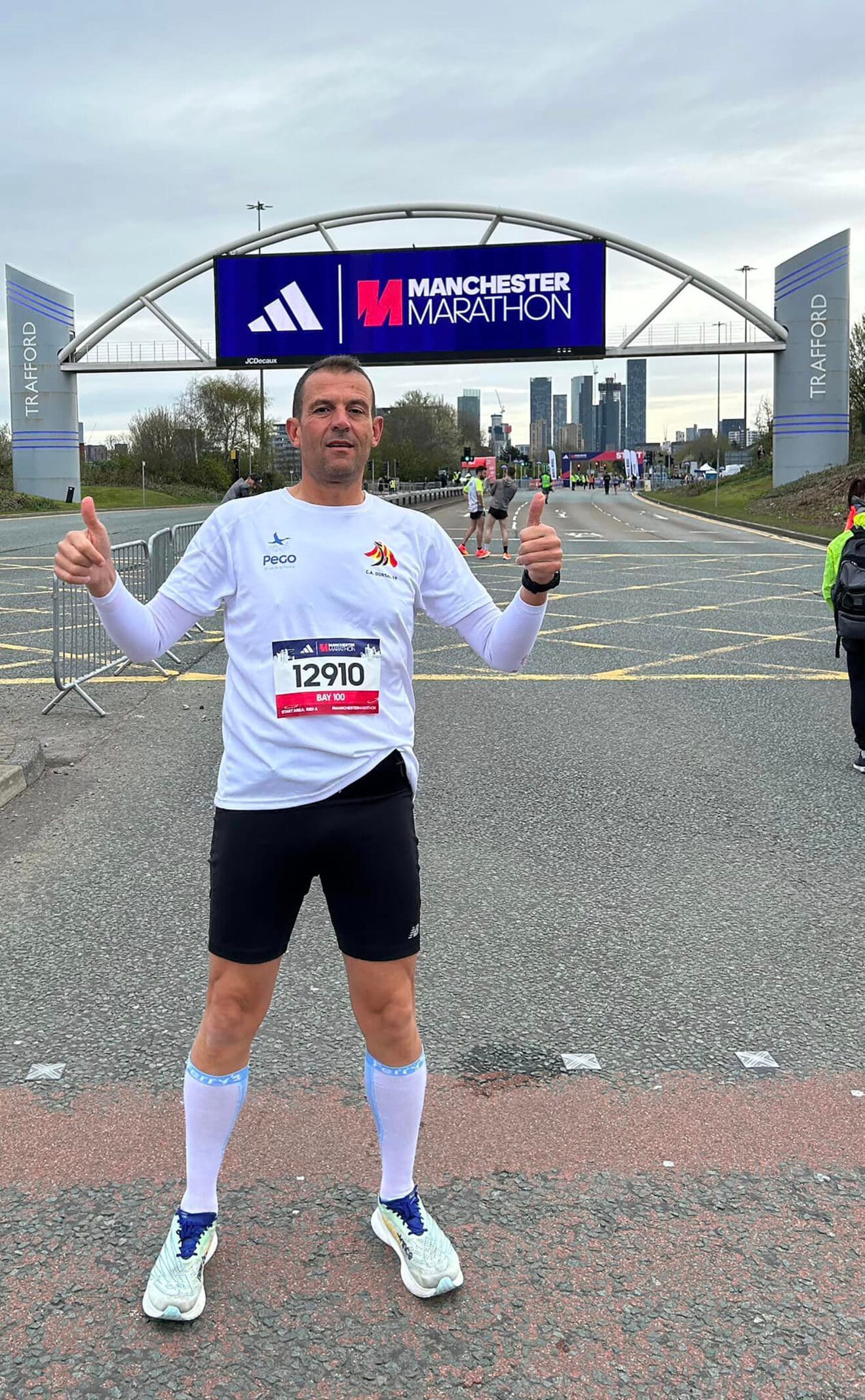 Carlos Siscar en el Manchester Marathon