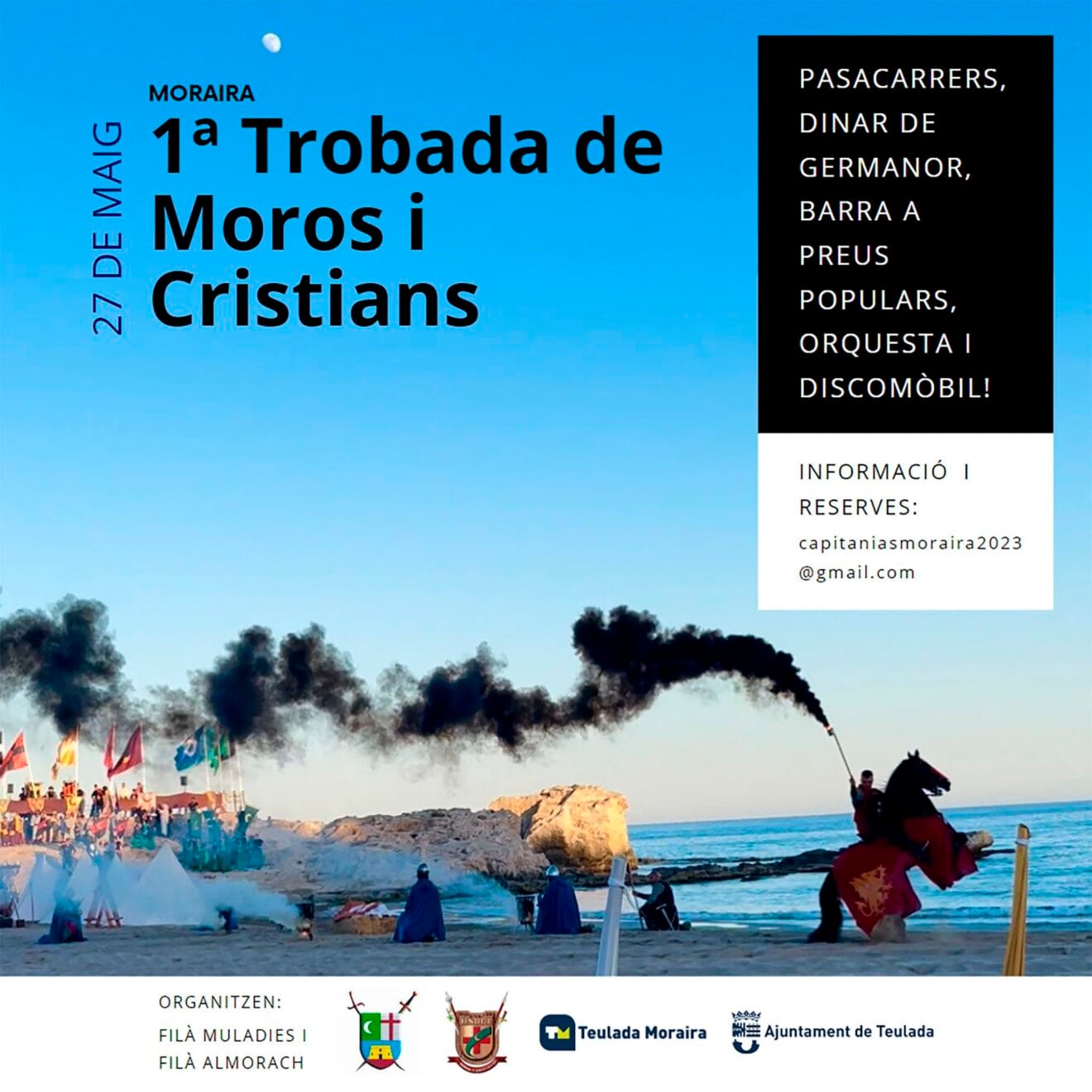 Cartel de la 1a Trobada de Filaes y Comparsas de la Marina Alta y Baixa en Moraira