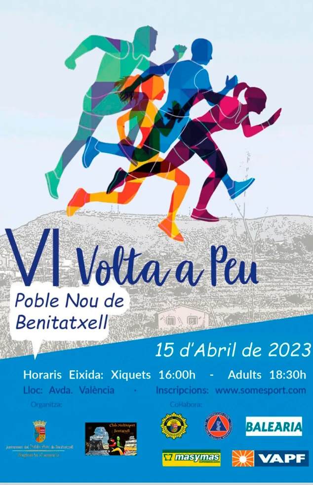 Benitatxell y su «paisaje rural de gran belleza» se preparan para recibir el Circuit a Peu de la Marina 1 Imagen: Cartel de la VI Volta a Peu de Benitatxell