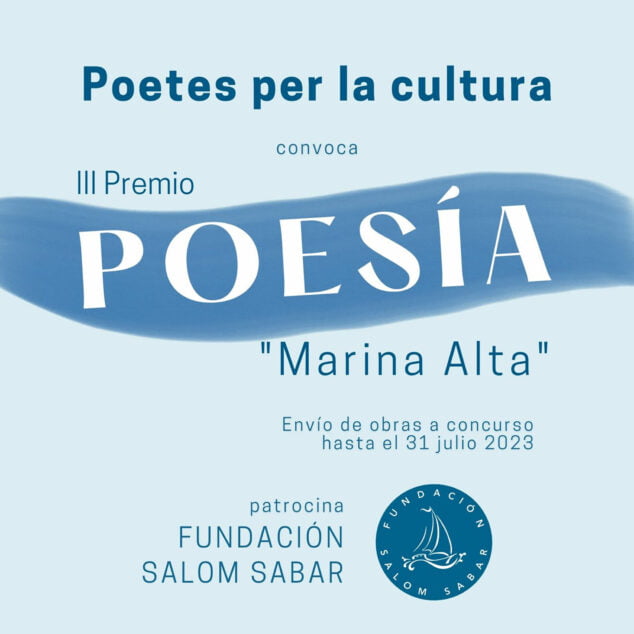 Imagen: Cartel III Premio de Poesía Marina Alta