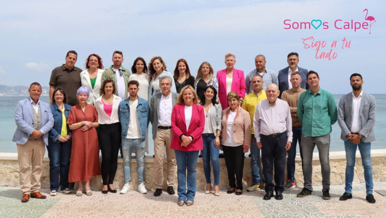 Equipo de Somos Calpe para las elecciones municipales de mayo de 2023