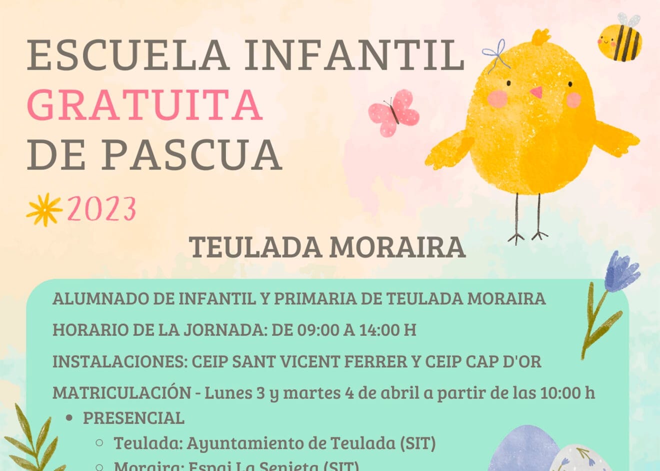 Escuela de Pascua 2023 de Teulada Moraira