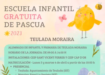 escuela de pascua 2023 de teulada moraira