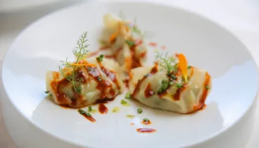 Gyozas del menú especial de primavera