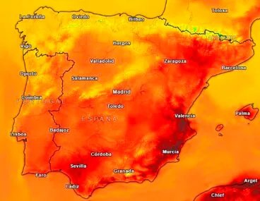 mapa de temperaturas el sabado 29 de abril 2023 meteored