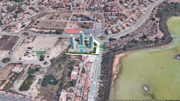 parcela donde irian ubicados los tres bloques