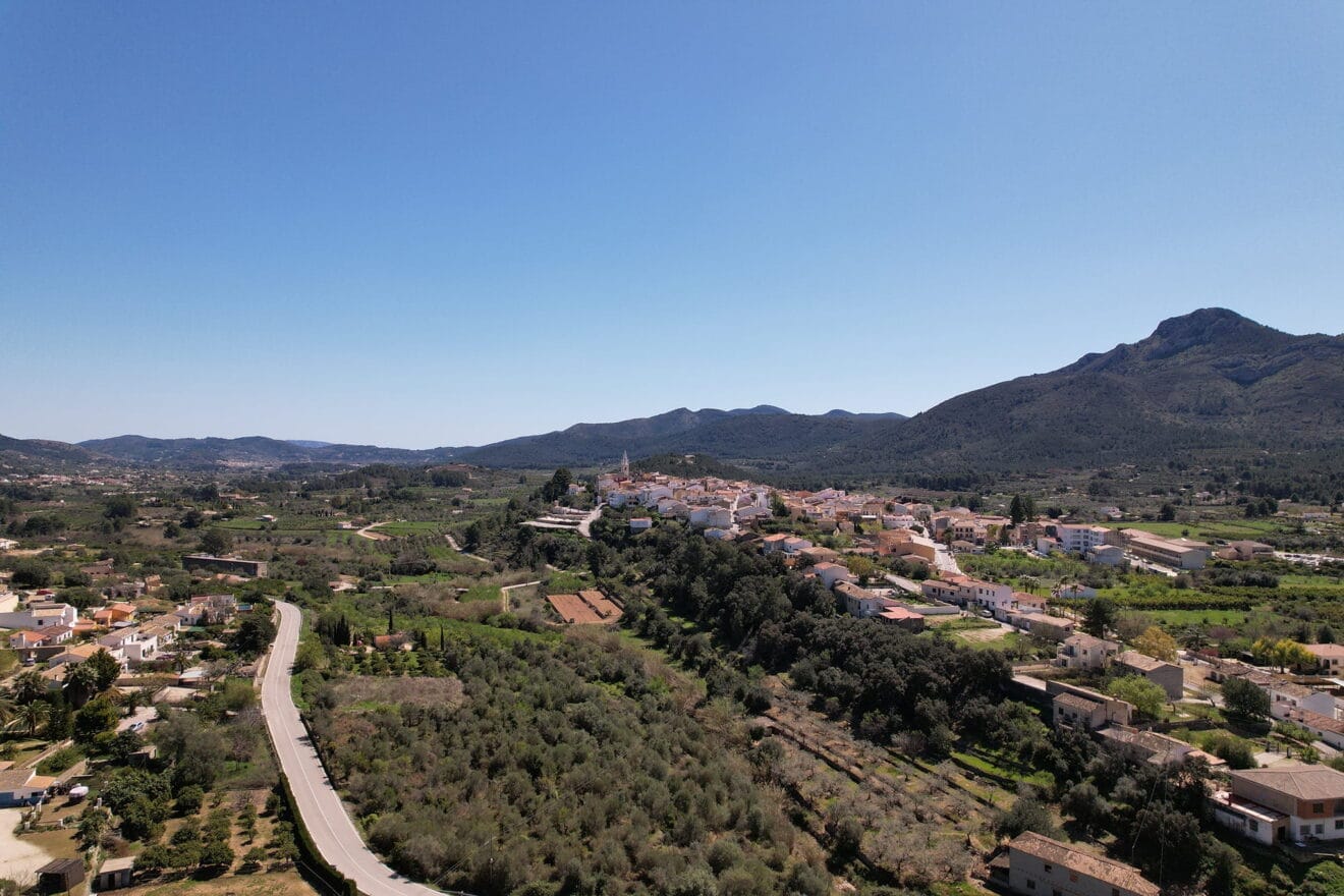 Término de Parcent a vista de dron