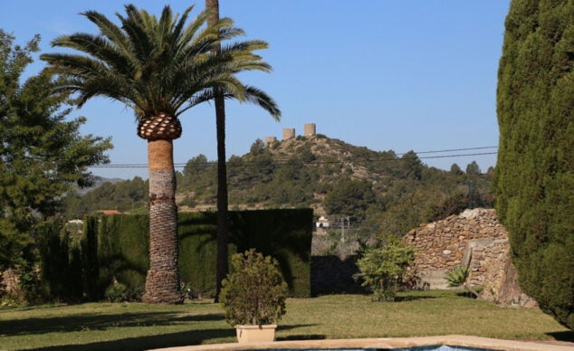 Imagen: Vistas a los molinos de Jesús Pobre desde el convento - Informe de valoración patrimonial preliminar de la Generalitat Valenciana