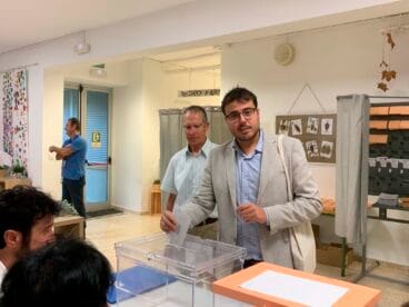 Alejandro Aguilar, número 7 de Unides Podem Xàbia y candidato de la formación a les Corts por Alicante