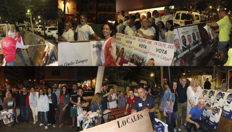 Arranca la intensa campaña electoral en Calp con la pegada de carteles