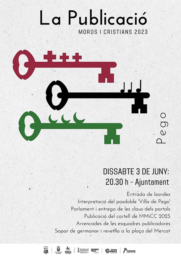 Plakat der Publicació Festera de Moros i Cristians de Pego 2023