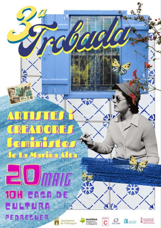 Imagen: Cartel del encuentro de Artistes i creadores feministes de la Marina Alta