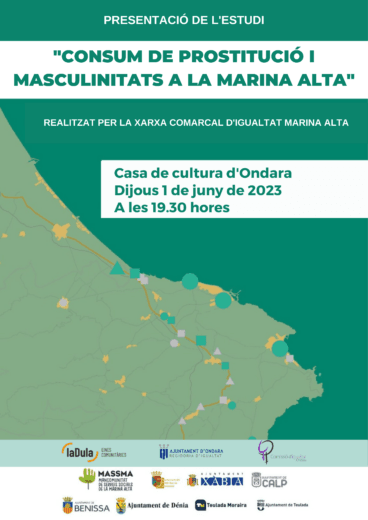 Cartel de la presentación del estudio en Ondara