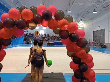Competición de Gimnasia Rítmica en los Minijocs de la Marina Alta