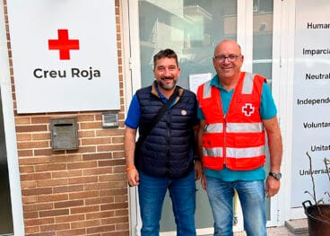 Eduardo Garijo. candidato a la alcaldía de Calp por Ciudadanos, y el Presidente de Cruz Roja, Francisco Molines Baldó