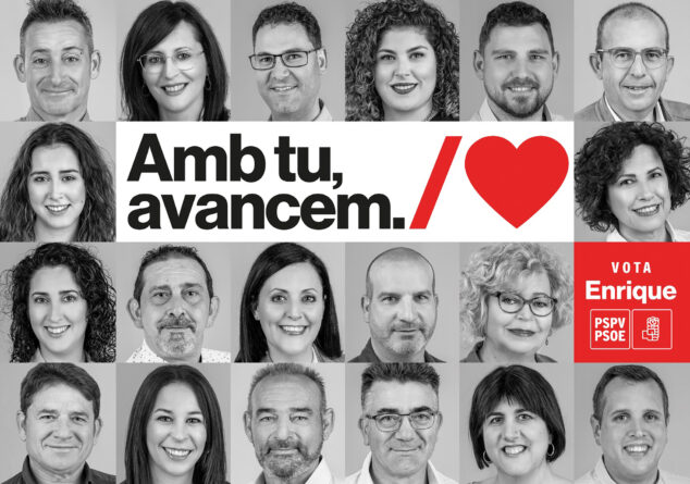 Imagen: Equipo del PSPV-PSOE Pego para las elecciones municipales 2023