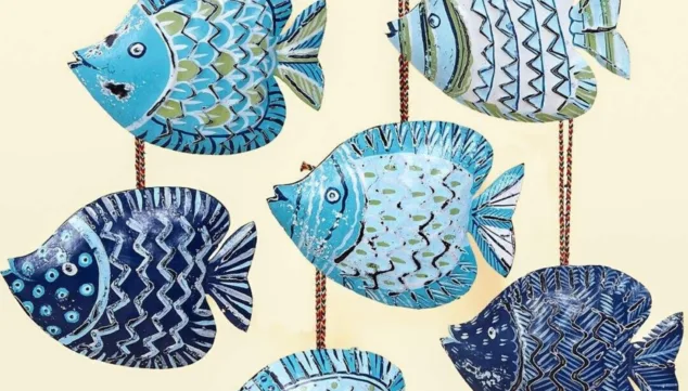 esculturas de peces de madera para combinar