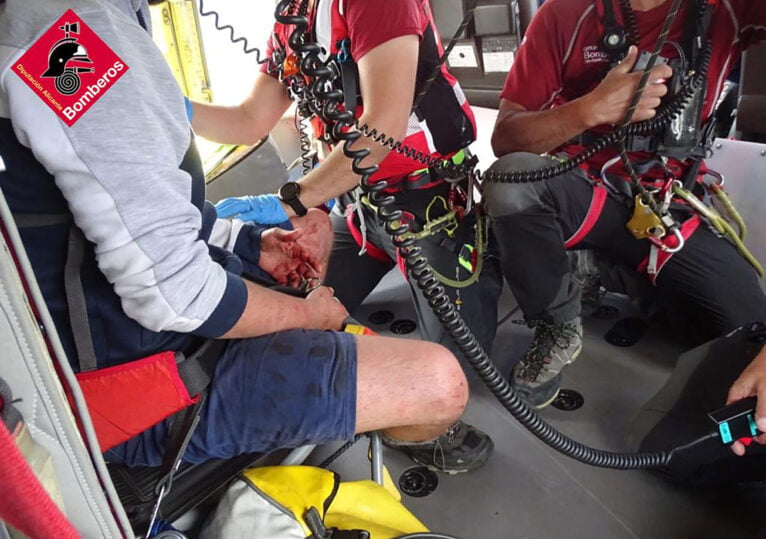 Joven rescatado en la Serra de Bèrnia de Xaló