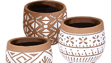 Juego de macetas de cerámica para la decoración