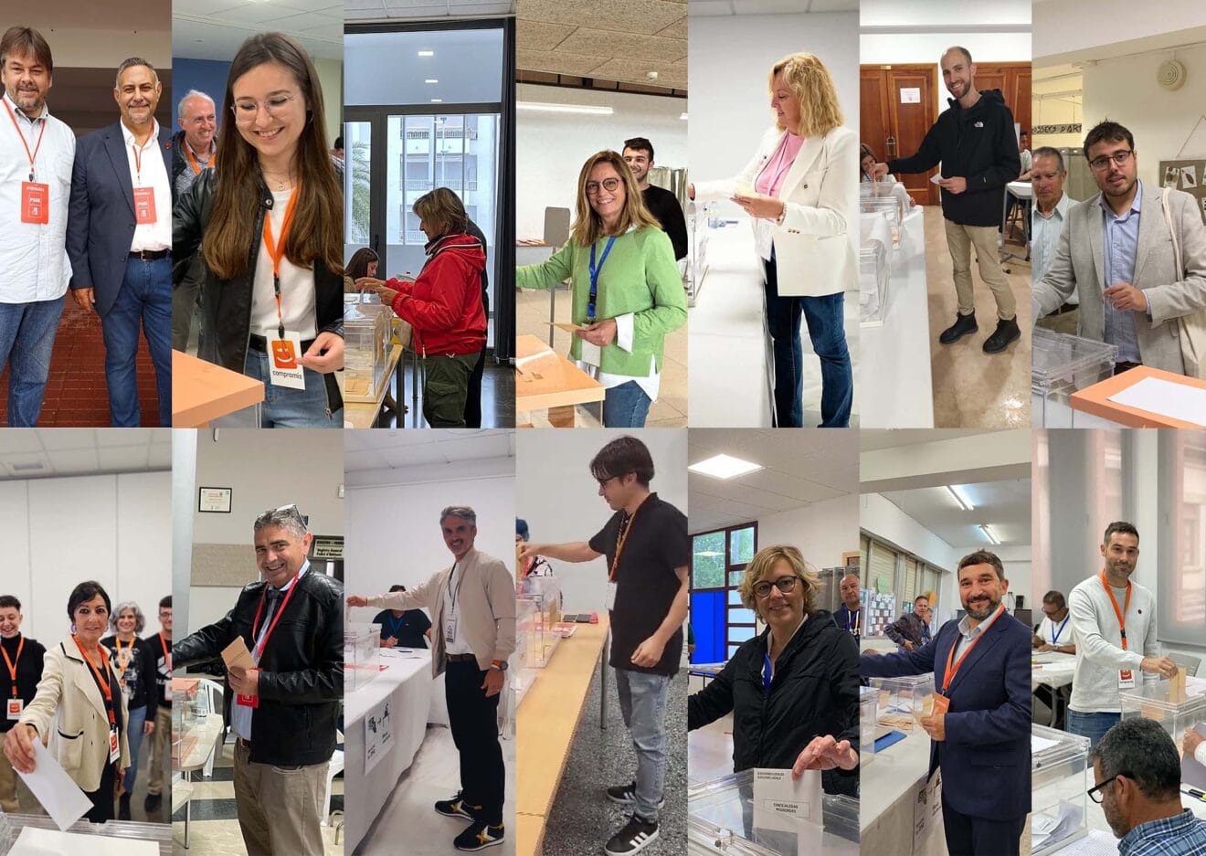 Los primeros candidatos de la Marina Alta votando esta mañana