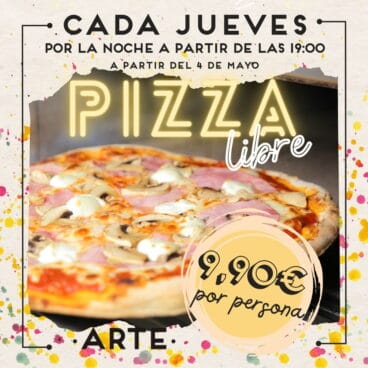 Nueva promoción de Pizza Libre en Arte Restobar